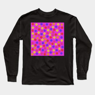 pop art polka dots pattern Long Sleeve T-Shirt